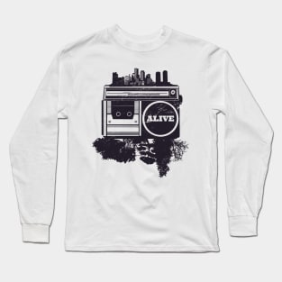 Cool hip hop city skyline Long Sleeve T-Shirt